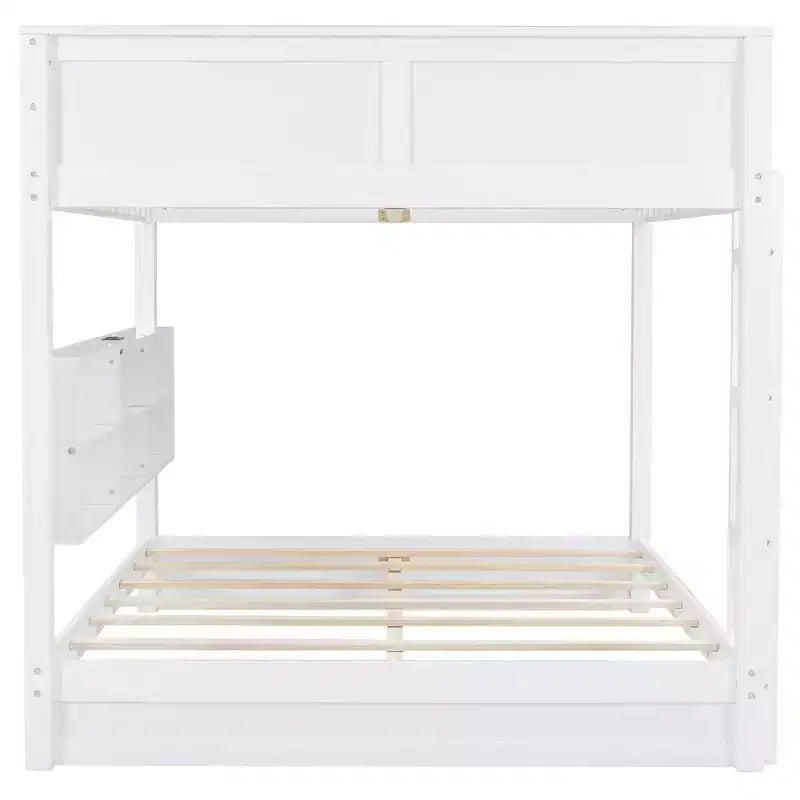 Lit superposé queen avec rangement et ports USB