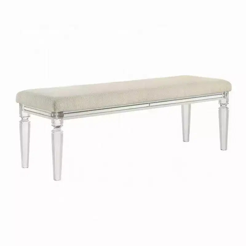 Banc avec sièges rembourrés beiges