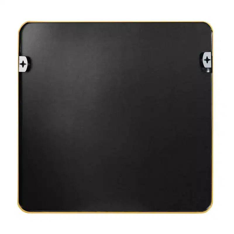 Miroir décoratif mural carré en aluminium noir