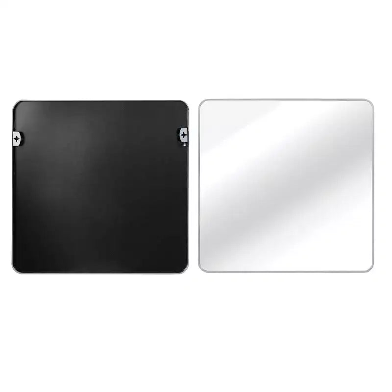Miroir décoratif mural carré en aluminium noir