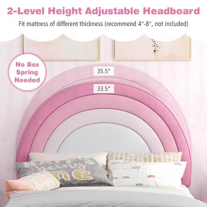 Cadre de lit double mezzanine pour enfants avec matelas