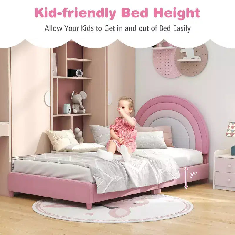 Cadre de lit double mezzanine pour enfants avec matelas