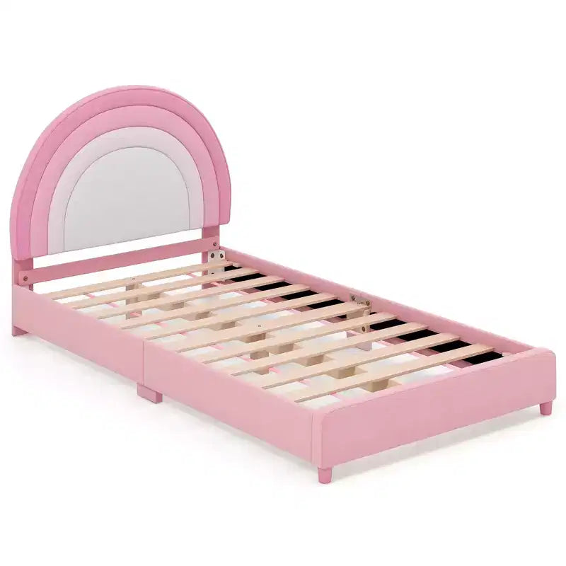 Cadre de lit double mezzanine pour enfants avec matelas