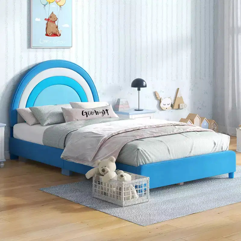 Cadre de lit double mezzanine pour enfants avec matelas