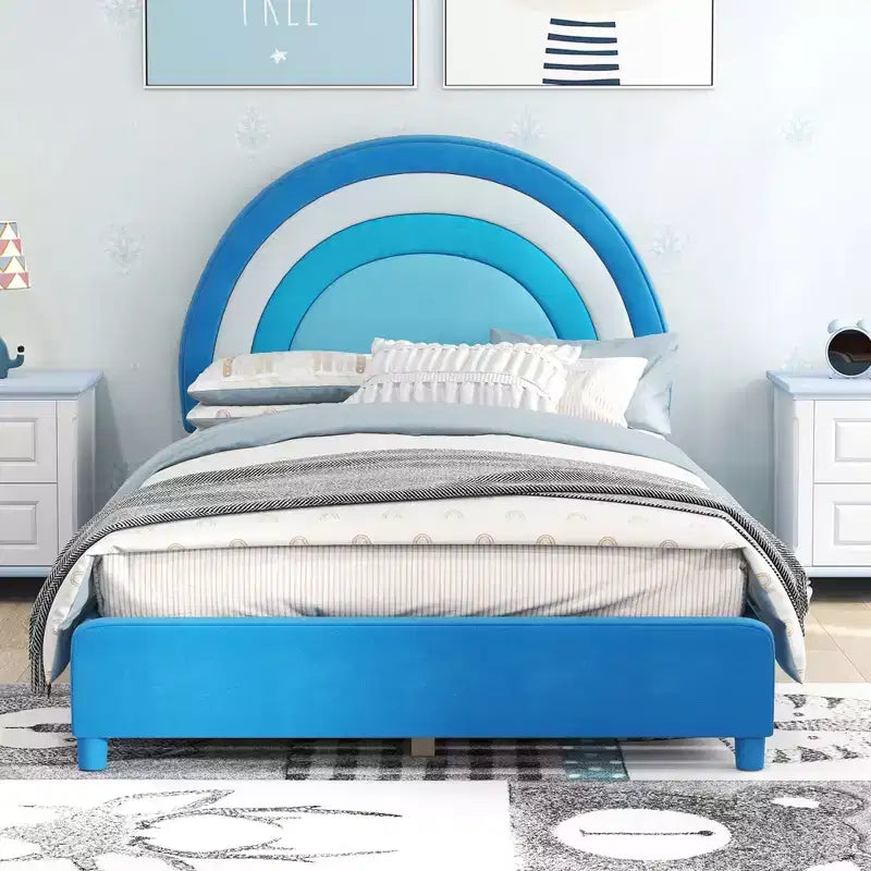 Cadre de lit double mezzanine pour enfants avec matelas