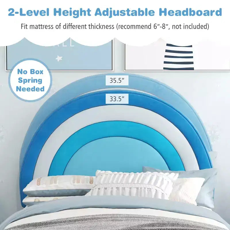 Cadre de lit double mezzanine pour enfants avec matelas