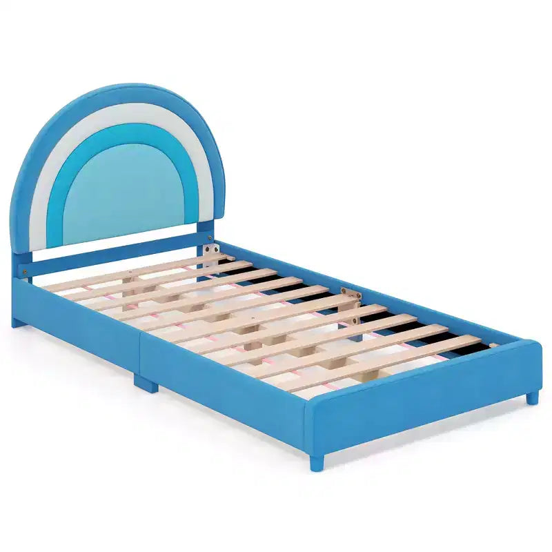 Cadre de lit double mezzanine pour enfants avec matelas
