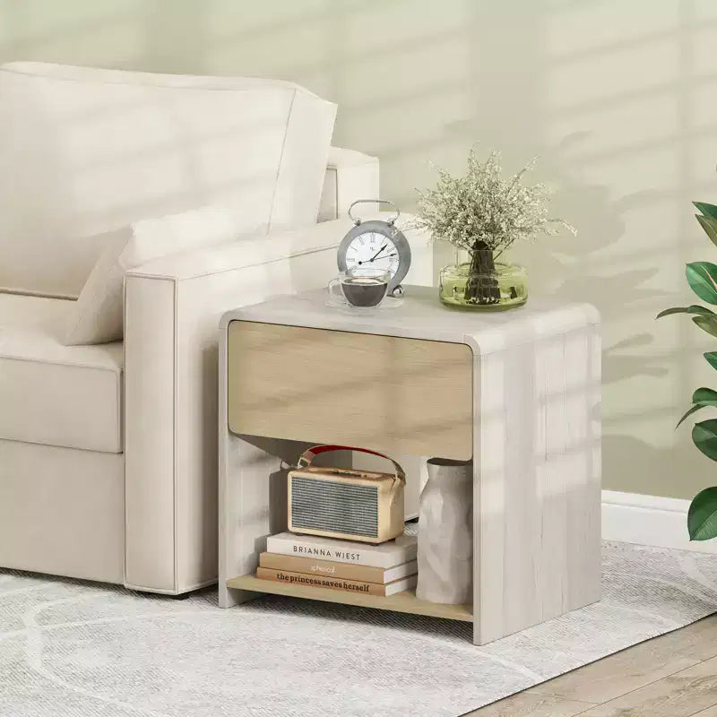Table de chevet de style moderne, table d'appoint de canapé à double couche