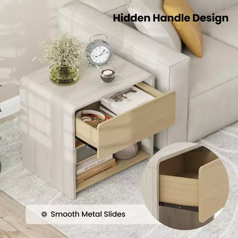 Table de chevet de style moderne, table d'appoint de canapé à double couche