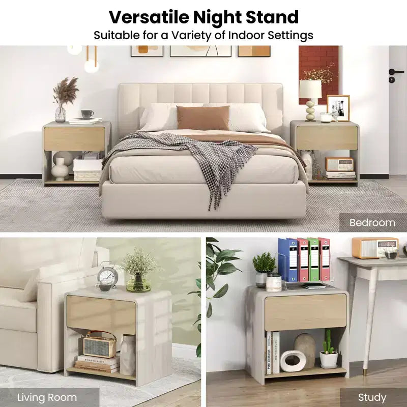 Table de chevet de style moderne, table d'appoint de canapé à double couche