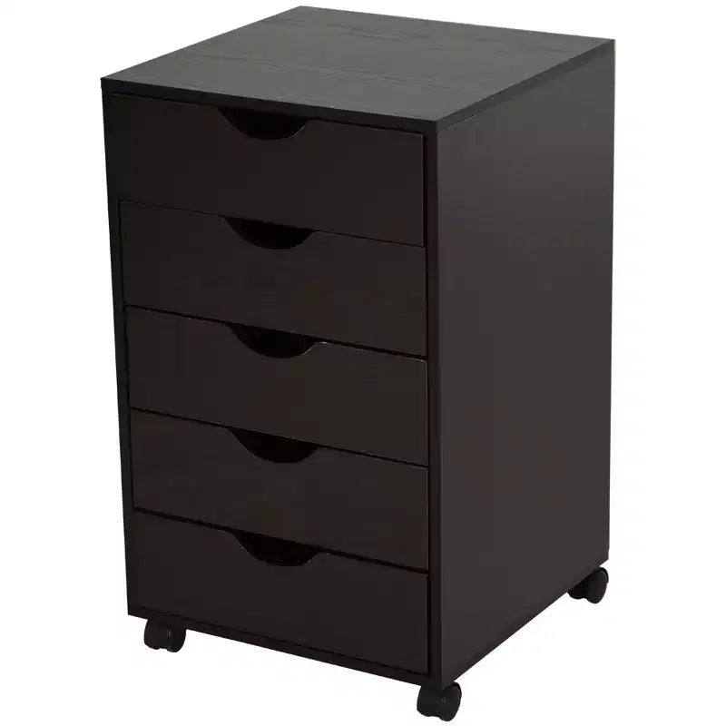 5 Drawer File Cabinet Storage Organizer Filing Cabinet with Nordic Minimalist Modern Style & Wheels