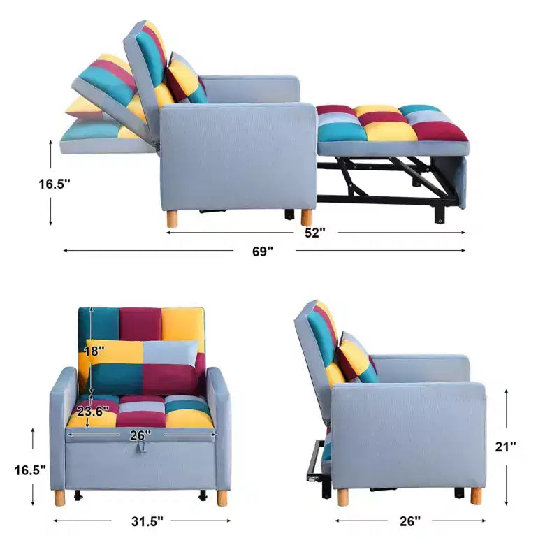 Canapé-lit convertible, fauteuil-lit une place trois en un