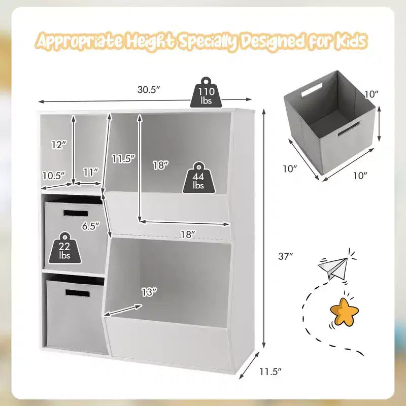 Meuble de rangement pour jouets d'enfants