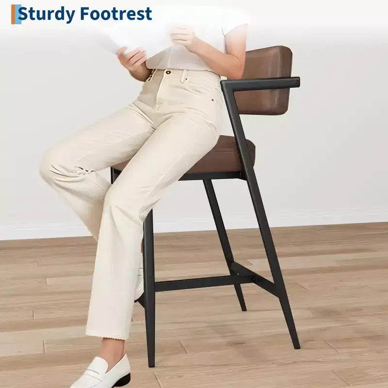 Tabourets de bar avec coussins épais