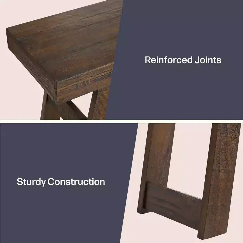 Console/table d'entrée en bois massif