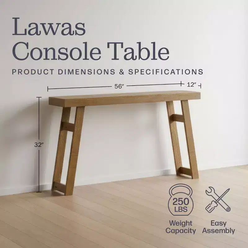 Console/table d'entrée en bois massif