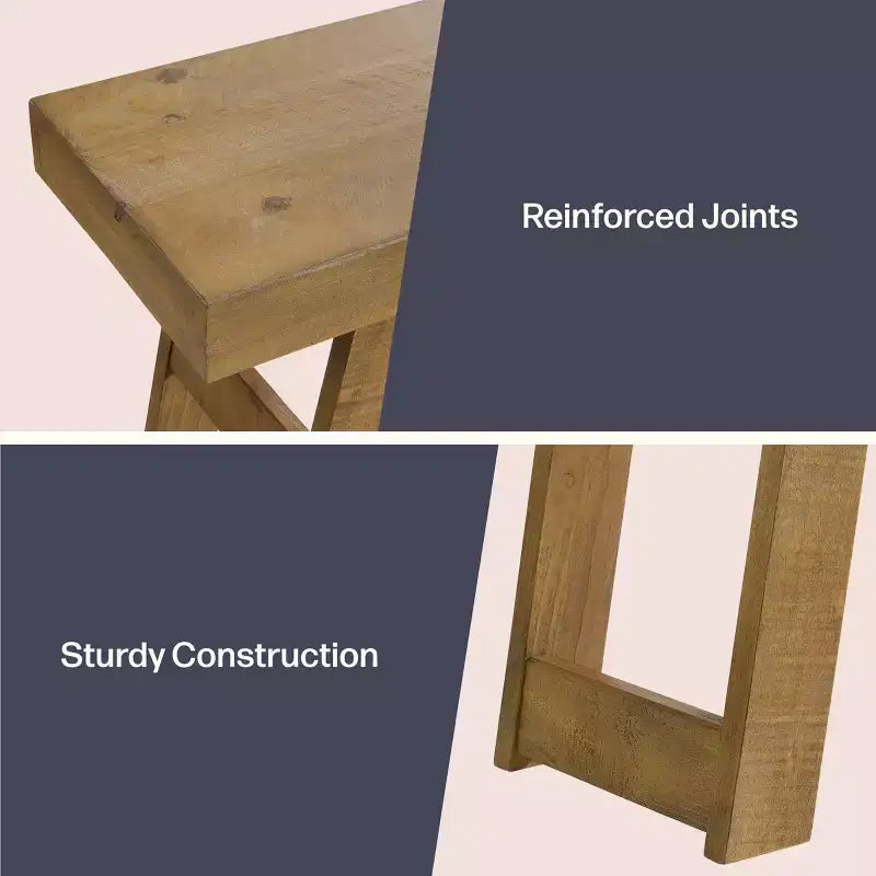 Console/table d'entrée en bois massif