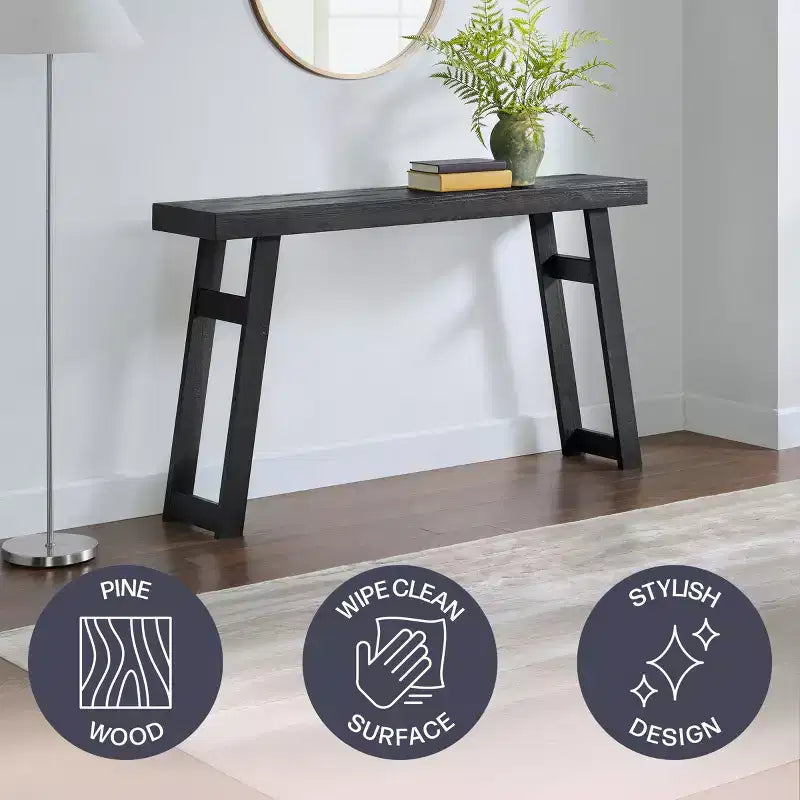 Console/table d'entrée en bois massif