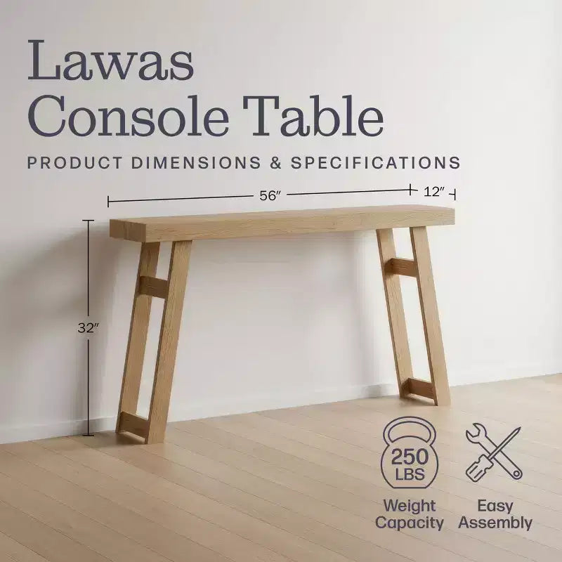 Console/table d'entrée en bois massif