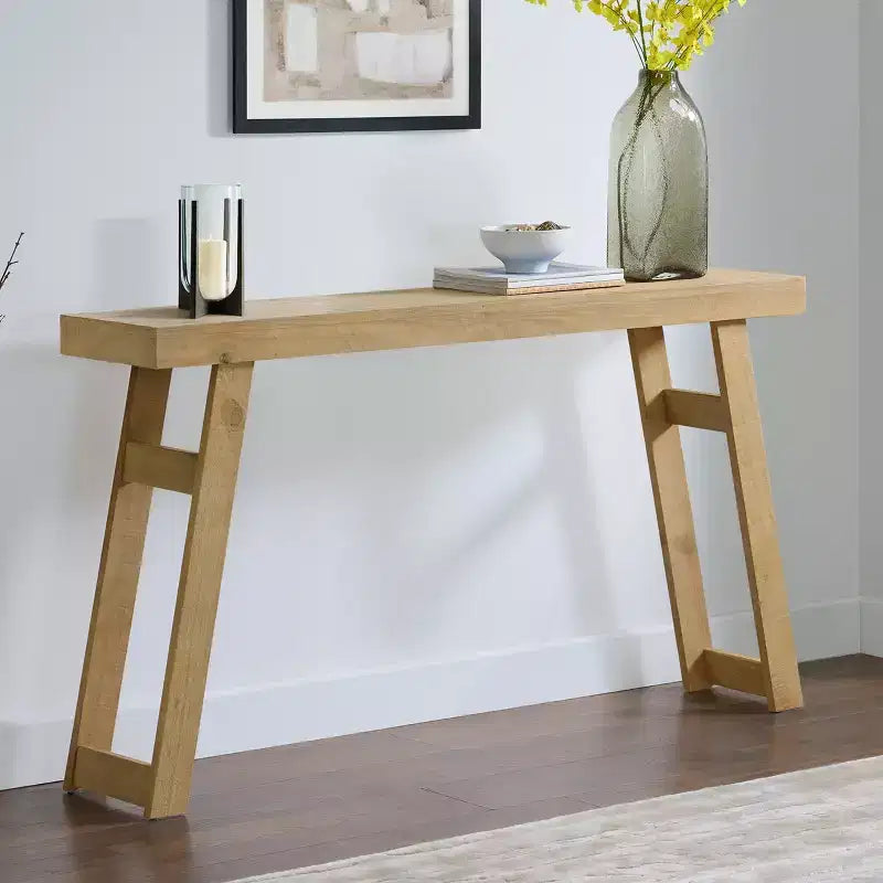 Console/table d'entrée en bois massif