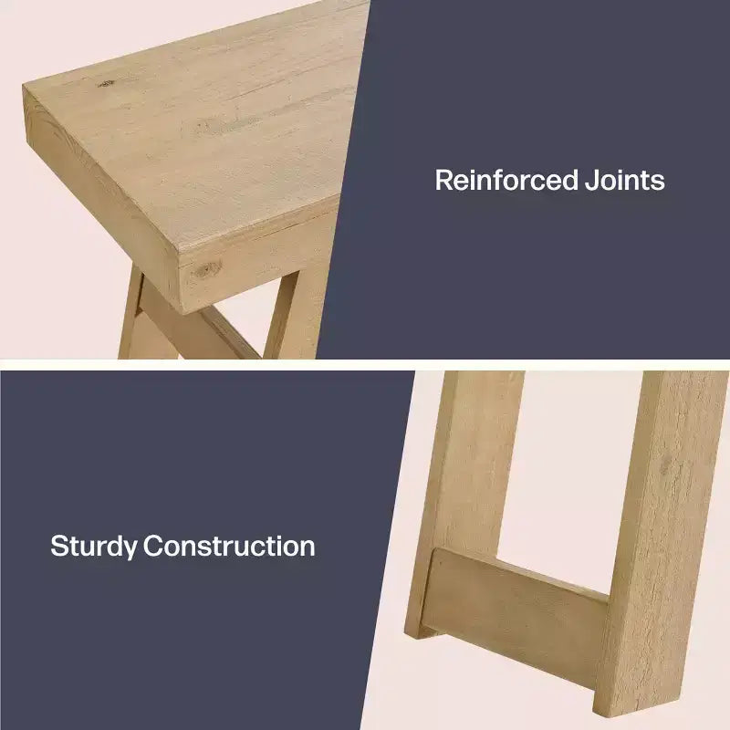 Console/table d'entrée en bois massif
