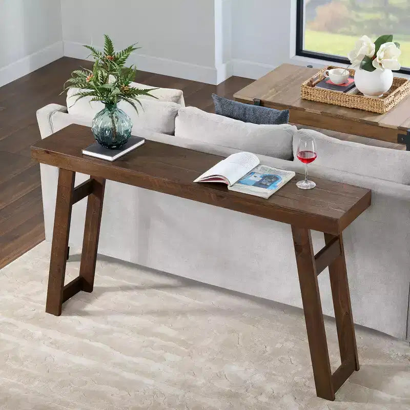 Console/table d'entrée en bois massif