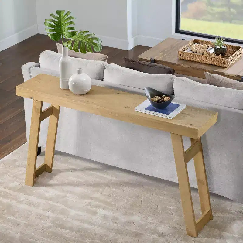 Console/table d'entrée en bois massif
