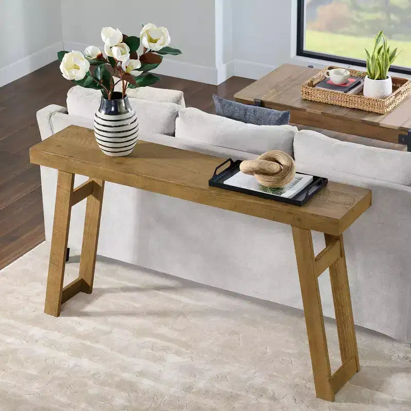 Console/table d'entrée en bois massif