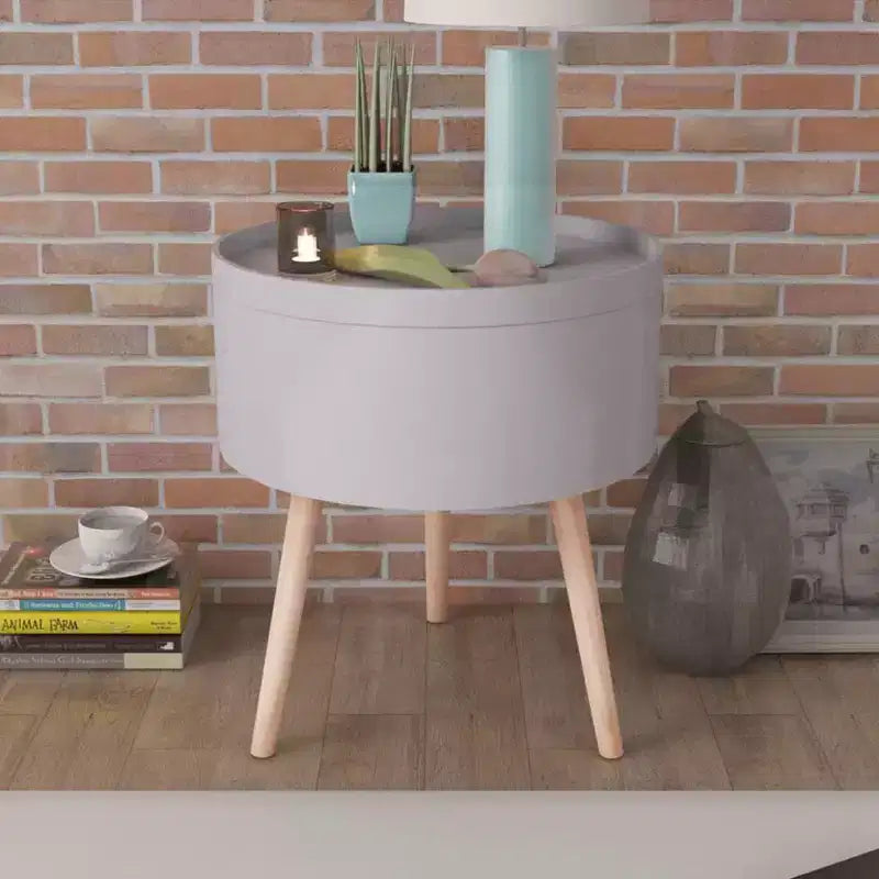 Table d'appoint ronde avec plateau de service