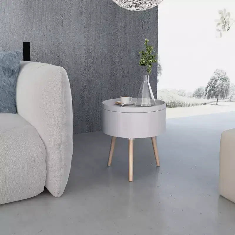 Table d'appoint ronde avec plateau de service
