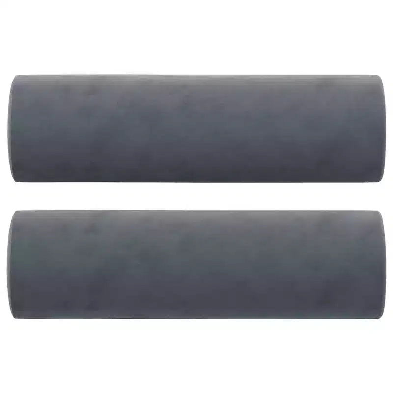 Canapé 2 places avec coussins décoratifs Gris foncé