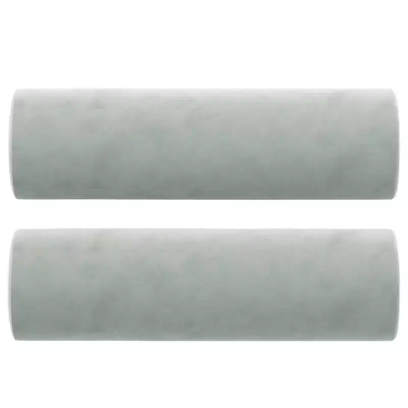 Canapé 2 places avec coussins décoratifs gris clair