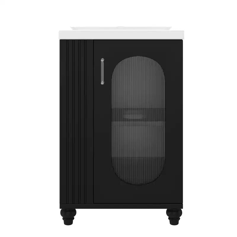 Petit meuble-lavabo avec espace de rangement