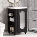 20 Small Bathroom Vanity Sink Combo with Storage , Bathroom Floor Cabinet with Adjustable Shelf