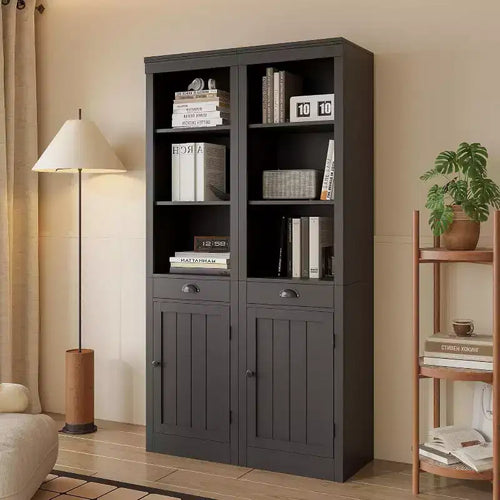 Bibliothèque avec tiroirs et portes de placard