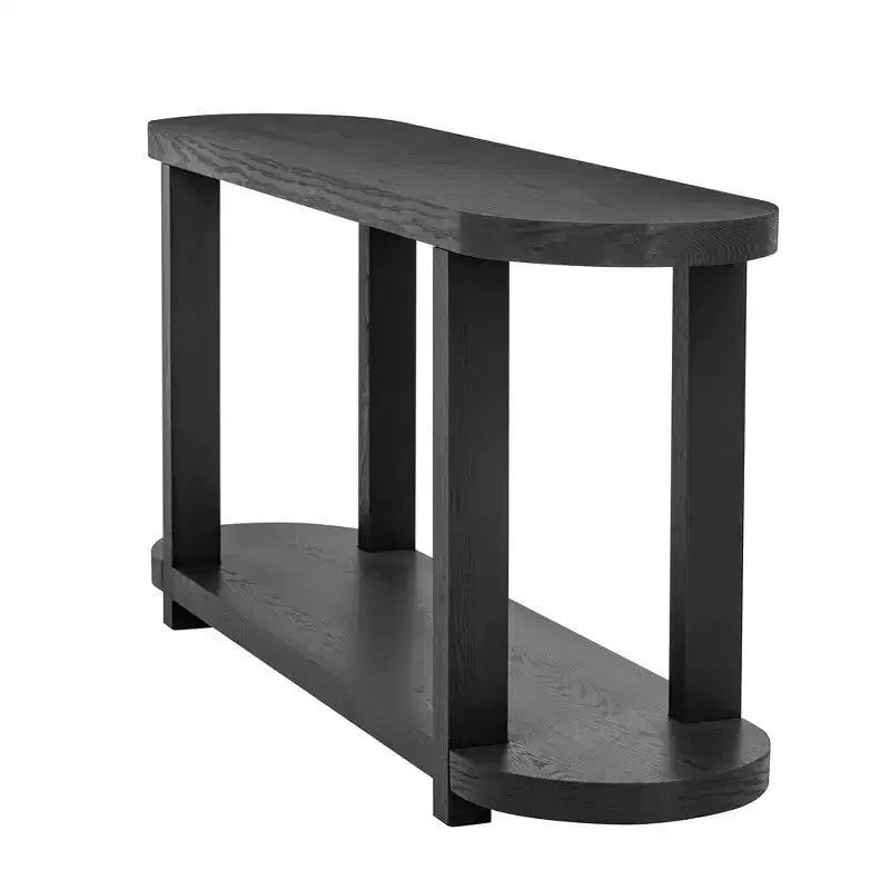 Console ovale moderne à double plateau