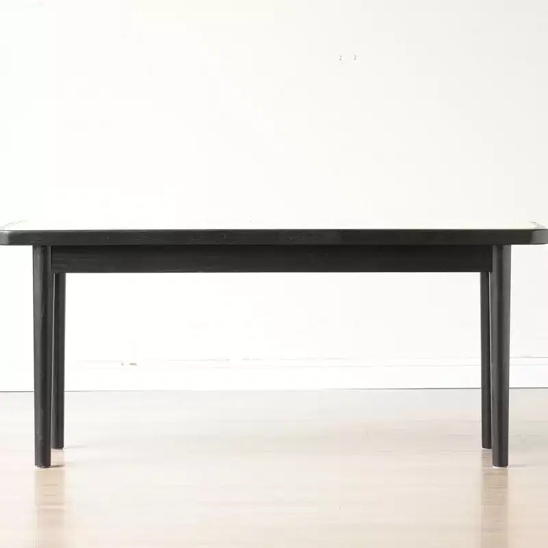 Banc moderne en chêne massif et rotin