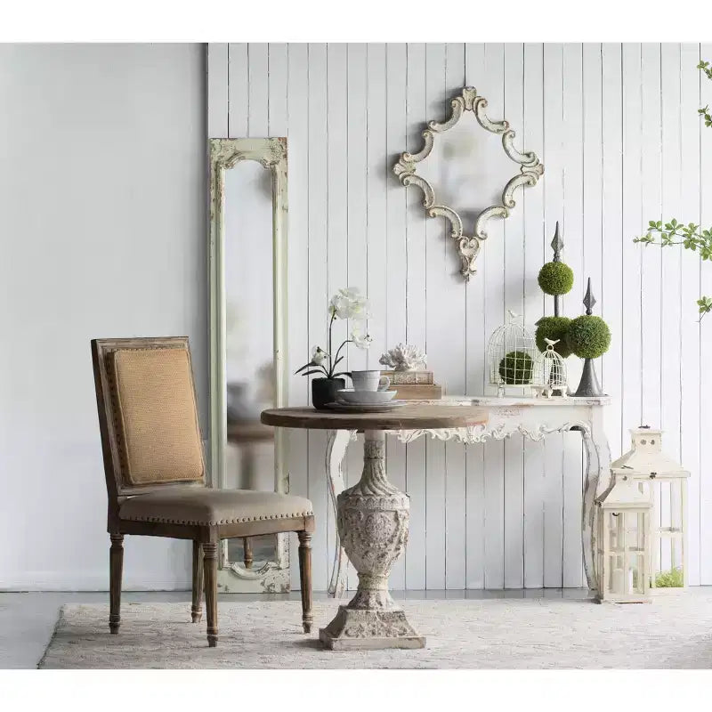 Miroir mural orné style ferme, décoration artistique pour la maison