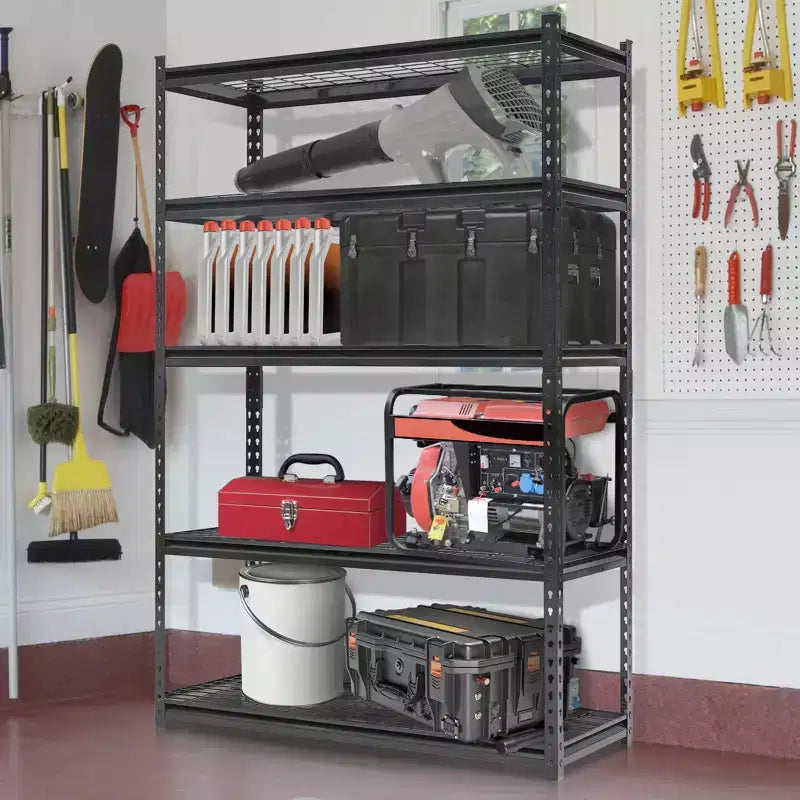Étagères de garage robustes, rayonnage métallique de rangement réglable
