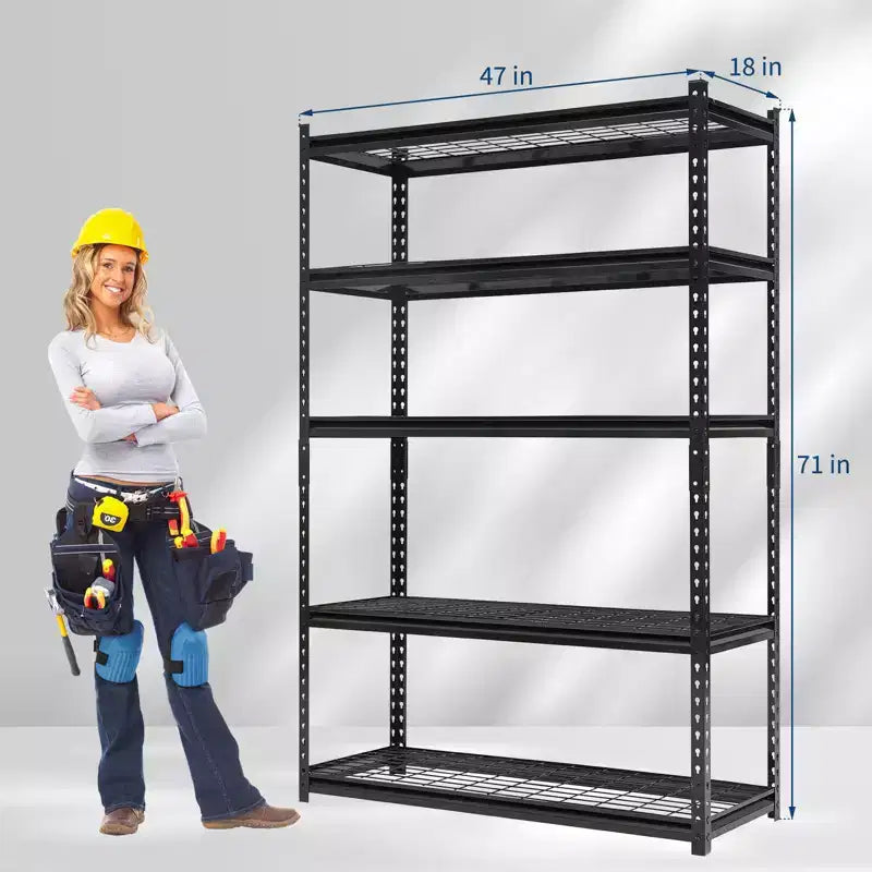 Étagères de garage robustes, rayonnage métallique de rangement réglable