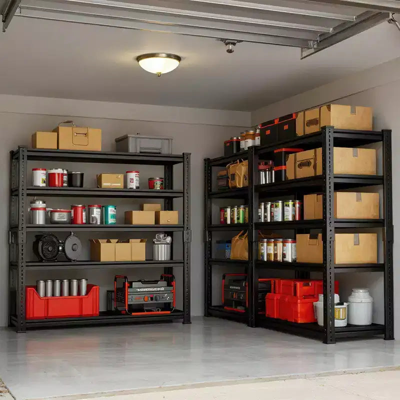Étagères de garage robustes, rayonnage métallique de rangement réglable