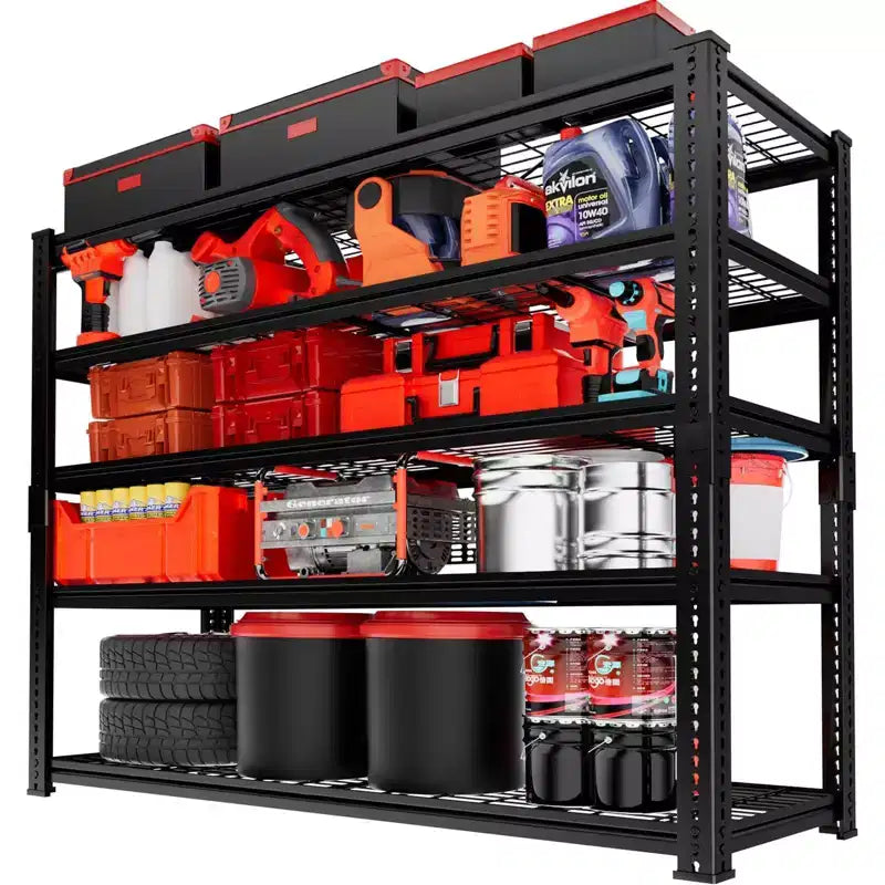 Étagères de garage robustes, rayonnage métallique de rangement réglable