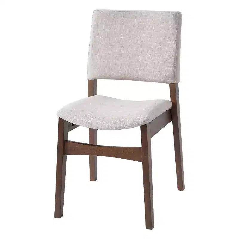 Chaises de salle à manger empilables rembourrées, avec assise et dossier en lin
