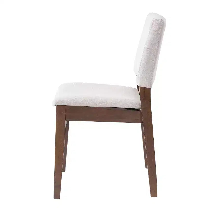 Chaises de salle à manger empilables rembourrées, avec assise et dossier en lin