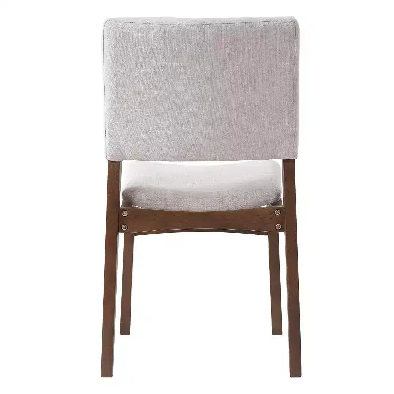 Chaises de salle à manger empilables rembourrées, avec assise et dossier en lin