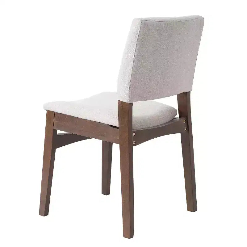 Chaises de salle à manger empilables rembourrées, avec assise et dossier en lin
