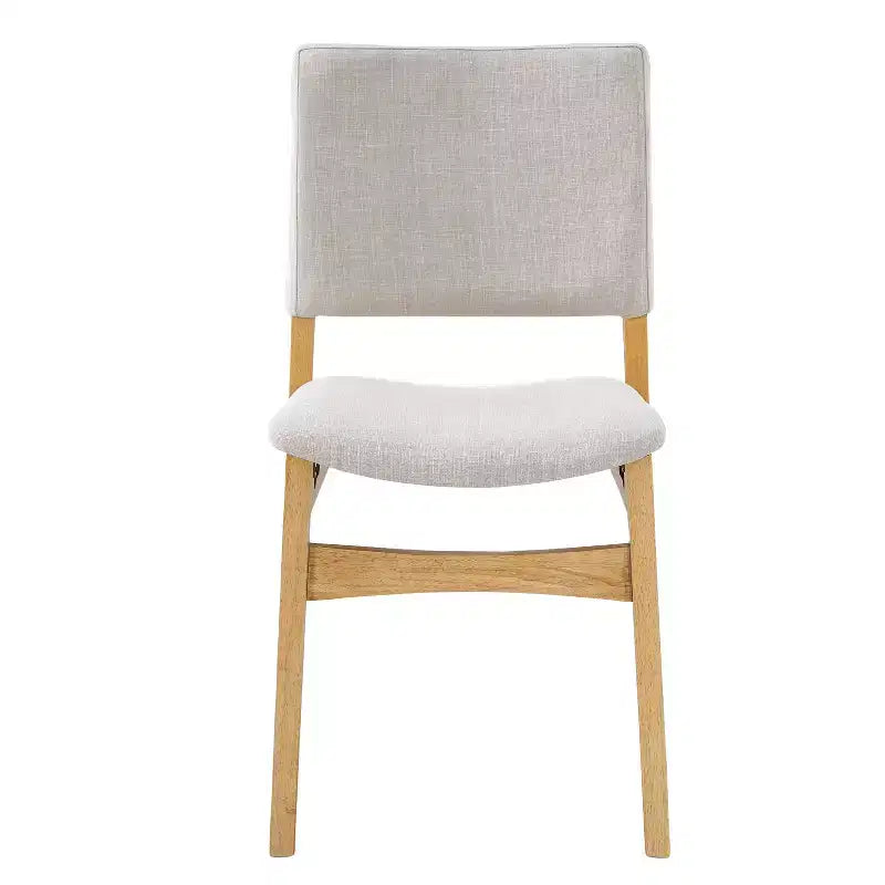 Chaises de salle à manger empilables rembourrées, avec assise et dossier en lin