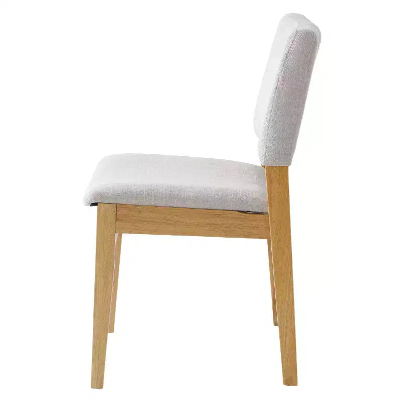 Chaises de salle à manger empilables rembourrées, avec assise et dossier en lin