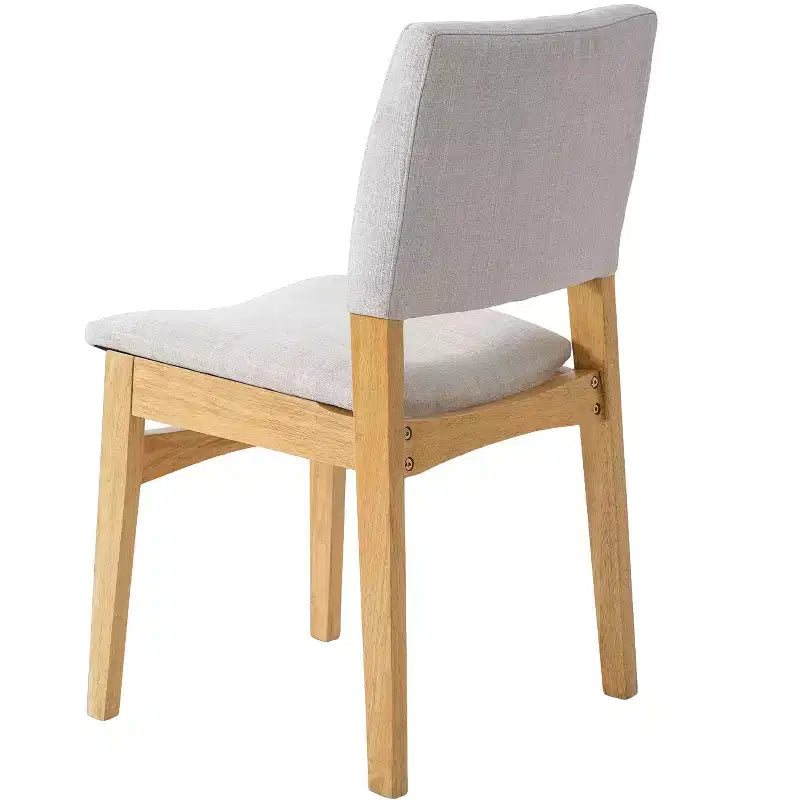 Chaises de salle à manger empilables rembourrées, avec assise et dossier en lin