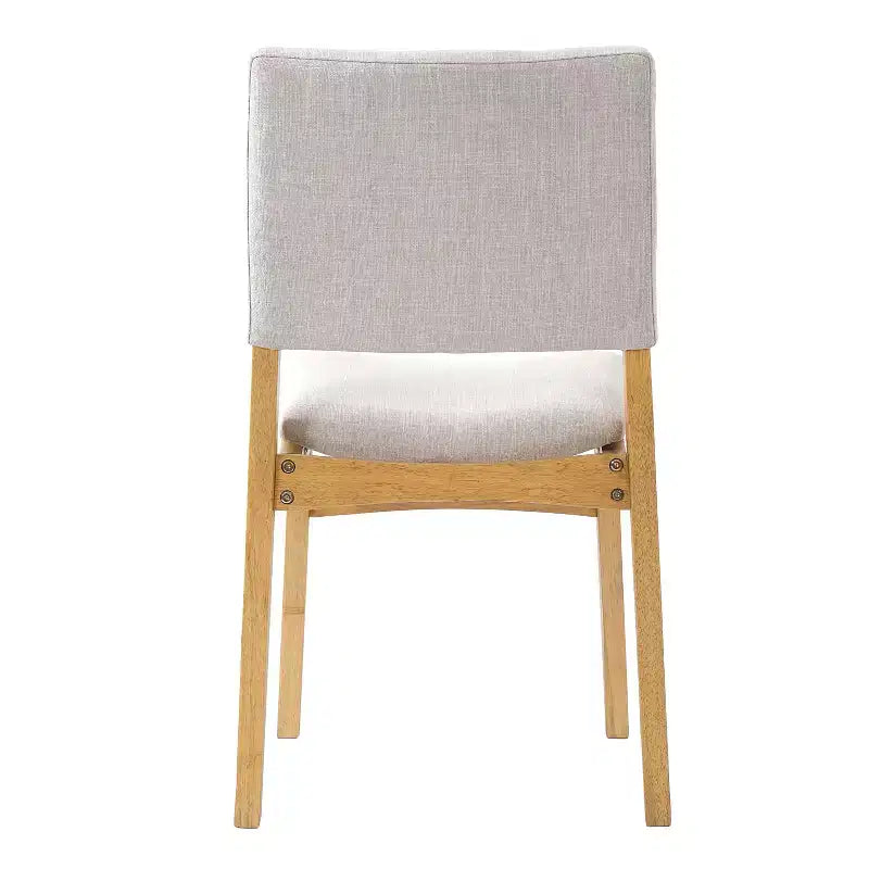 Chaises de salle à manger empilables rembourrées, avec assise et dossier en lin